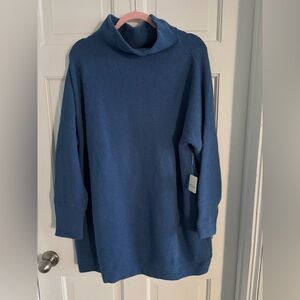 Free People Blue Turtleneck Sweater